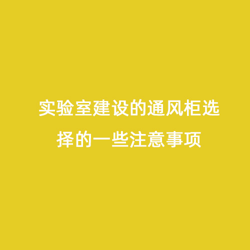 實(shí)驗(yàn)室建設(shè)的通風(fēng)柜選擇的一些注意事項(xiàng)